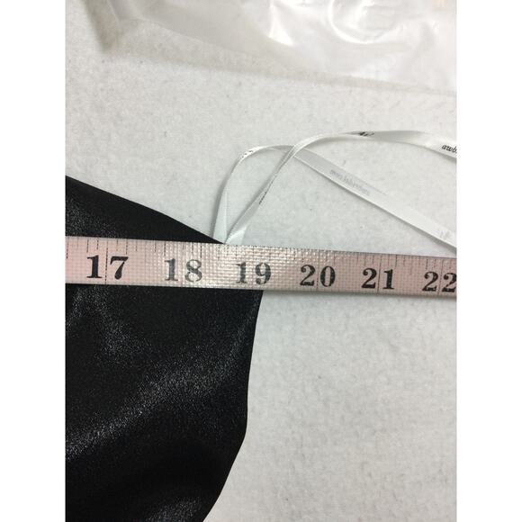 AW BRIDAL 14 1X plus black metallic Serena bridesmaid halter maxi dress NEW B157 - Picture 7 of 9